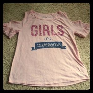 Girls are awesome cold shoulder shirt